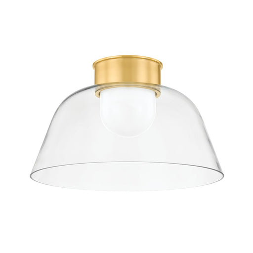 Lakeside Large Flush Mount in Aged Brass