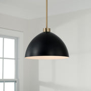 Ross Pendant in Aged Brass and Black