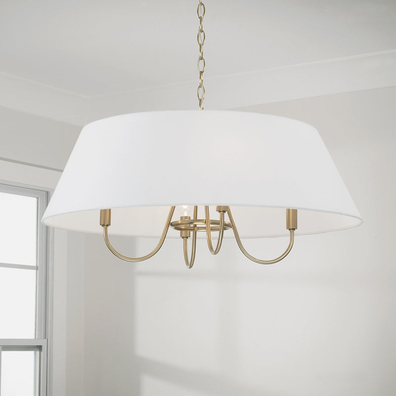 Julia 4-Light Pendant in Matte Brass
