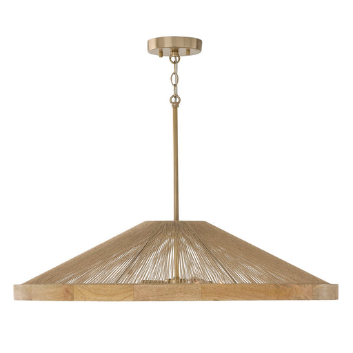 Maya 4-Light Low Profile Pendant in Matte Brass
