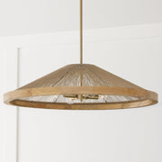 Maya 4-Light Low Profile Pendant in Matte Brass