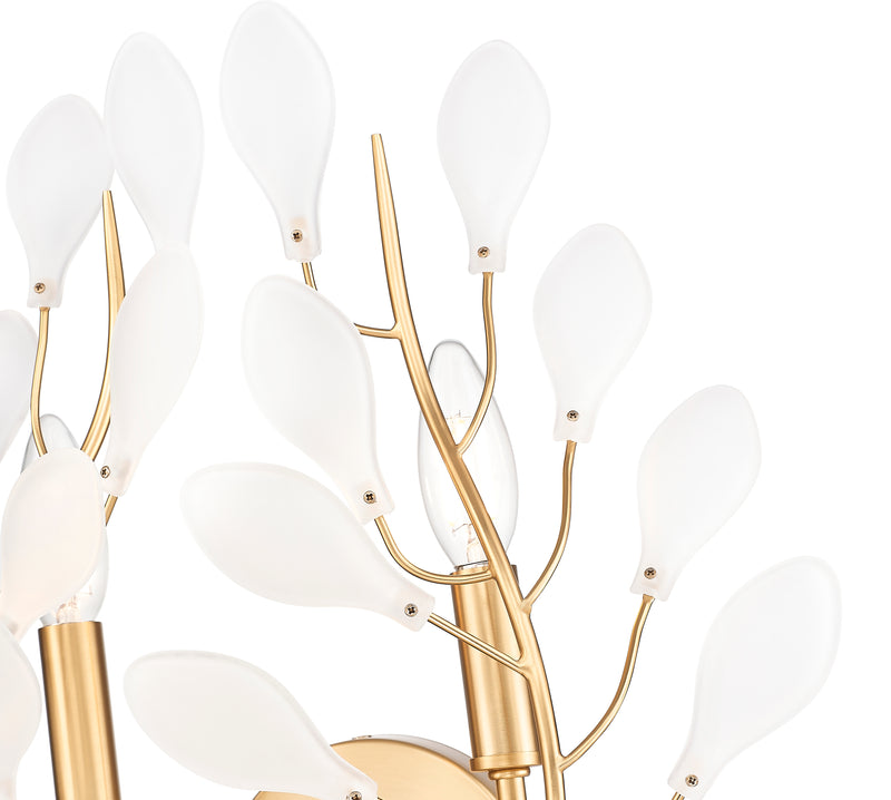 Claudine 2 Light 14.5" Wall Sconce in Modern Gold