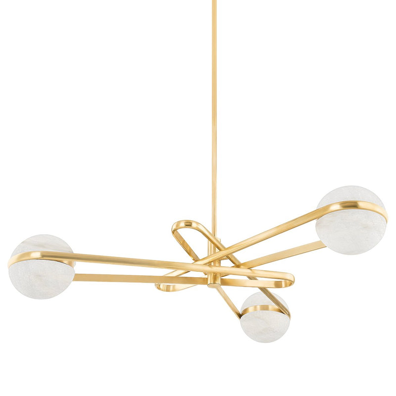 Kyomi 6-Light Chandelier in Vintage Brass