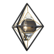 Marcia 14" Wall Sconce in Matte Black/French Gold