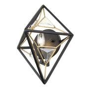 Marcia 14" Wall Sconce in Matte Black/French Gold