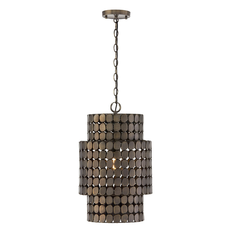 Eliana Pendant in Dark Brass