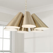 Leo 6-Light Pendant in Matte Brass