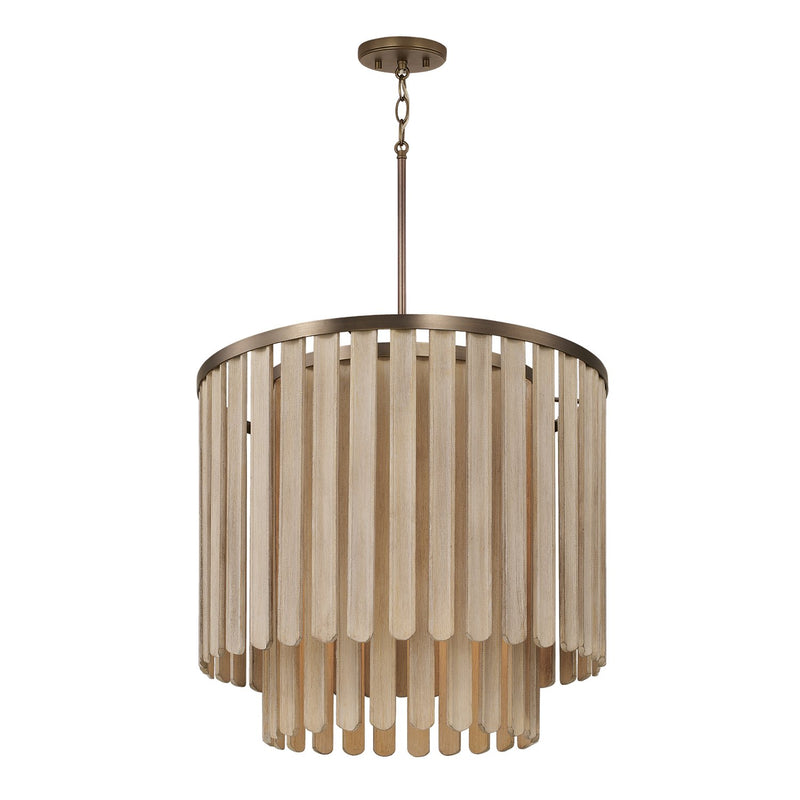 Jada 5-Light Pendant in Dark Brass