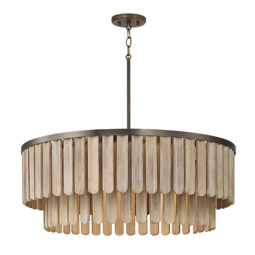 Jada 6-Light Pendant in Dark Brass