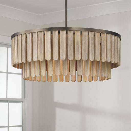 Jada 6-Light Pendant in Dark Brass