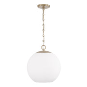 Cleo Medium Pendant in Matte Brass