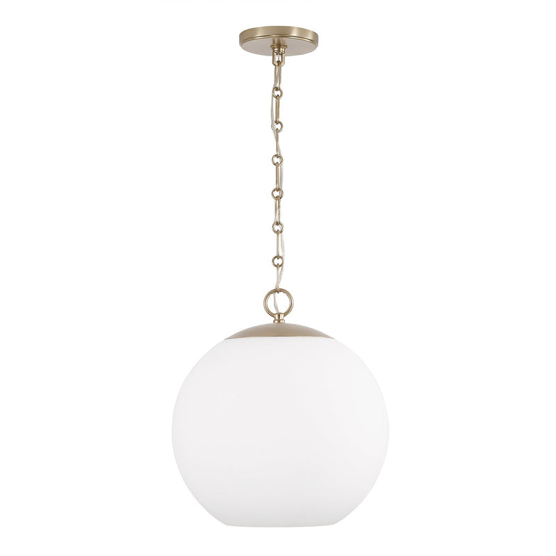 Cleo Medium Pendant in Matte Brass