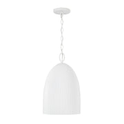 Mallory Pendant in Ceramic White