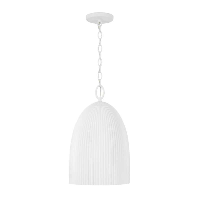 Mallory Pendant in Ceramic White