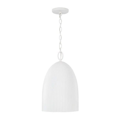 Mallory Pendant in Ceramic White