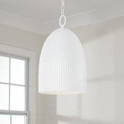 Mallory Pendant in Ceramic White