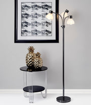 Presley 3-Light Tree Floor Lamp in Black Nickel