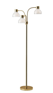 Presley 3-Light Tree Floor Lamp in Shiny Gold