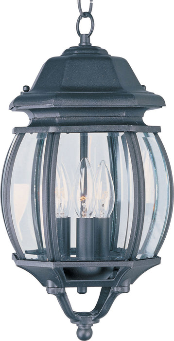 1036BK - Crown Hill 3-Light Outdoor Hanging Lantern in Black by Maxim Lighting