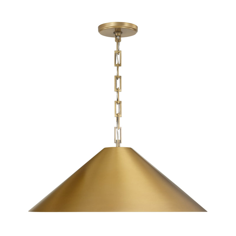 Avery 22" Pendant in Aged Brass