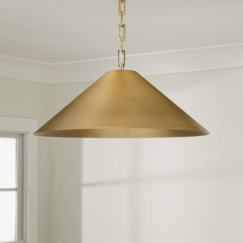 Avery 22" Pendant in Aged Brass