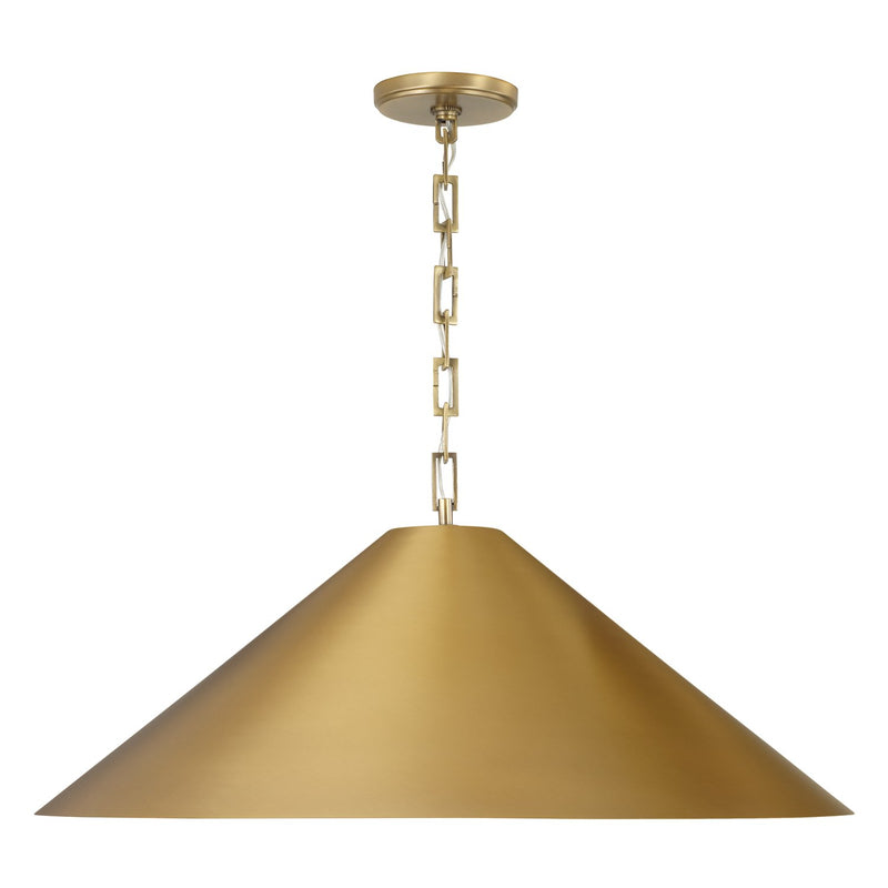 Avery 28" Pendant in Aged Brass