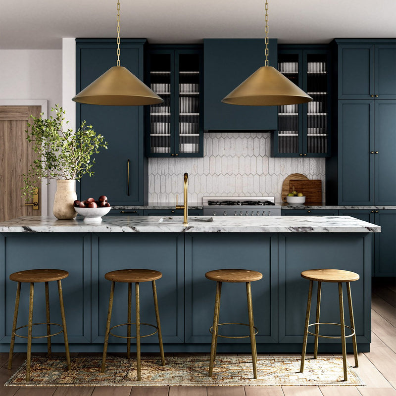 Avery 28" Pendant in Aged Brass