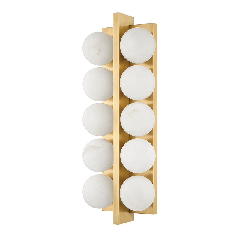 Emille 10-Light Wall Sconce in Vintage Brass