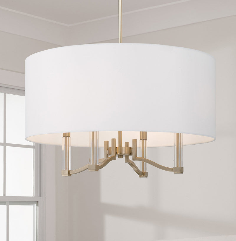 Ingrid 4-Light Pendant in Matte Brass