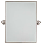 Pivoting Mirrors 23.5" Rectangular Mirror in Brushed Nickel