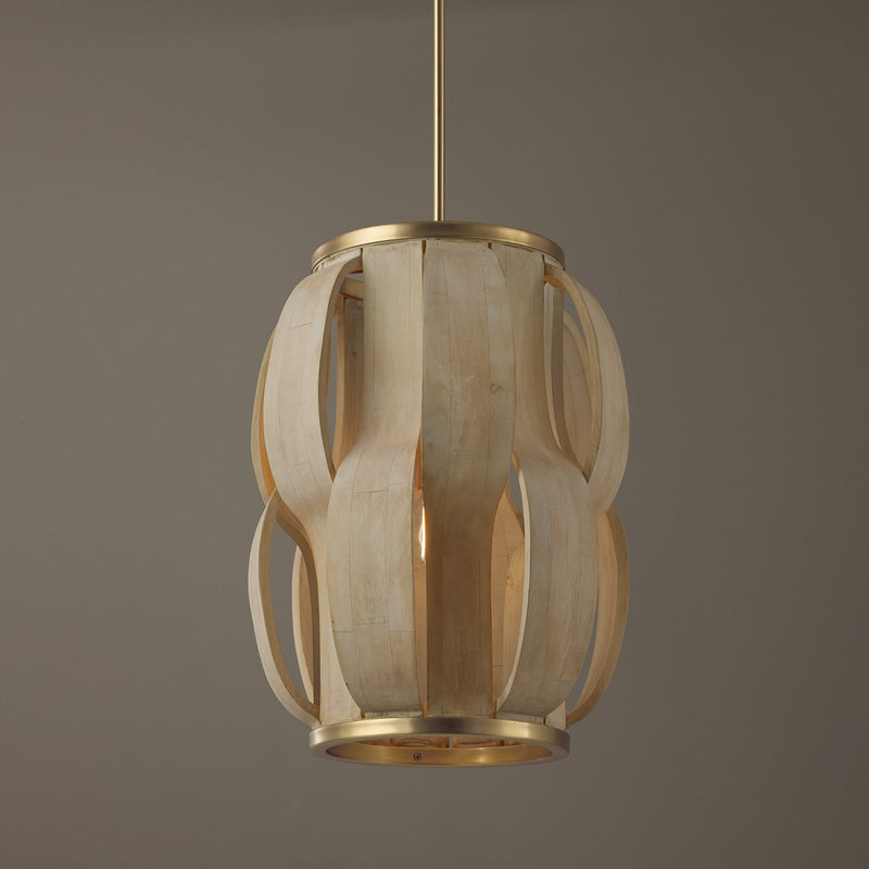 Willa Pendant in Matte Brass