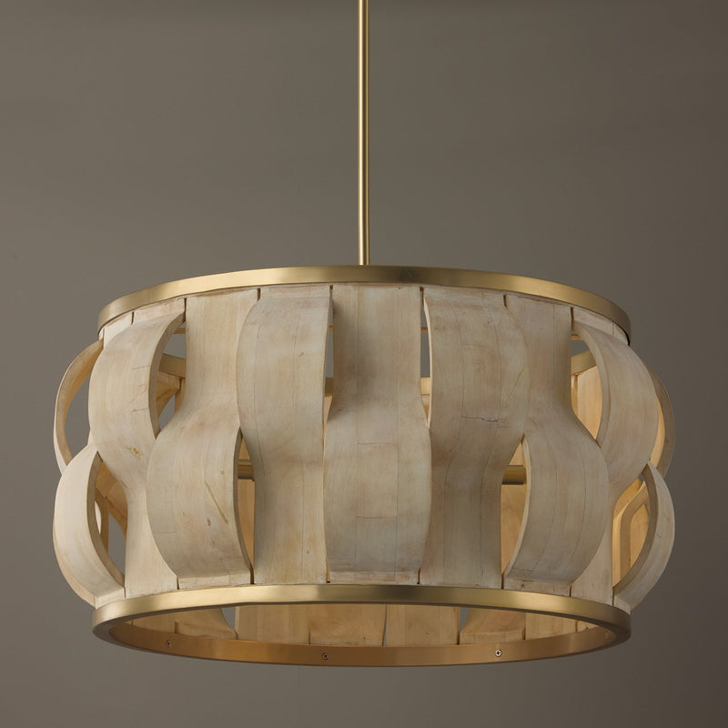 Willa 4-Light Pendant in Matte Brass