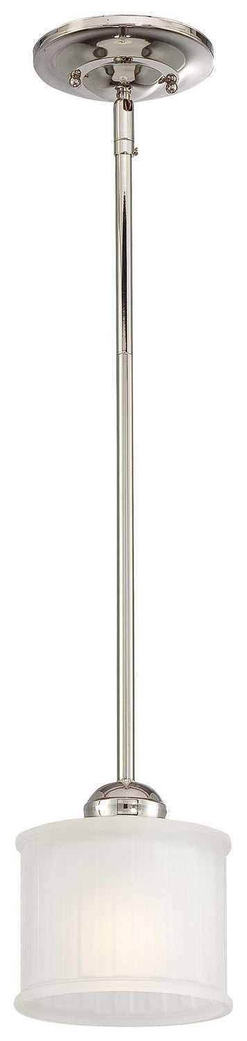 1731-613- 1730 Series 1-Light Mini-Pendant in Polished Nickel & Etched Glass by Minka Lavery