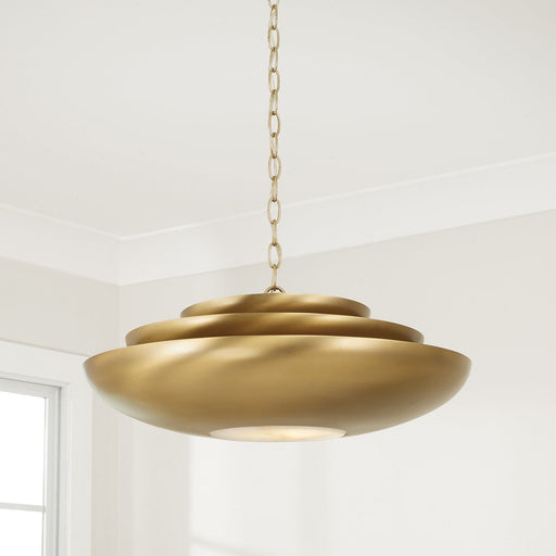 Gia Pendant in Aged Brass