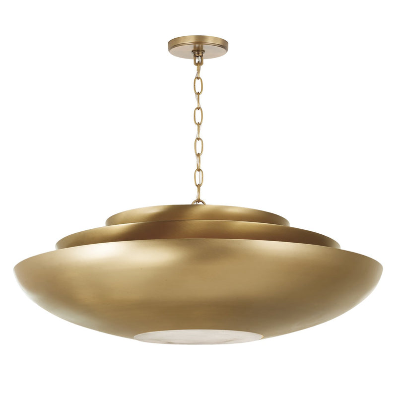 Gia 4-Light Pendant in Aged Brass