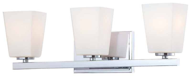 City Square 3-Light Bath Vanity Light in Chrome