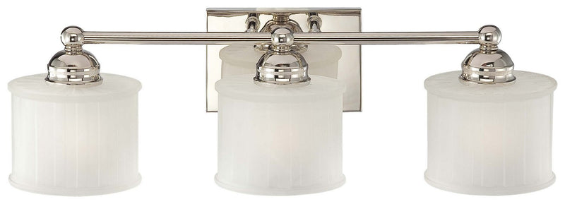 1730 Series 3-Light Bath Vanity Light in Polished Nickel