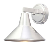 Bay Crest Small Outdoor Wall Sconce in Brushed Stainless Steel