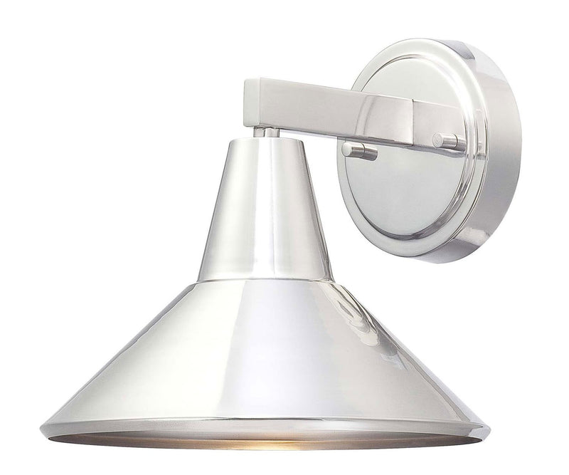 Bay Crest Small Outdoor Wall Sconce in Brushed Stainless Steel