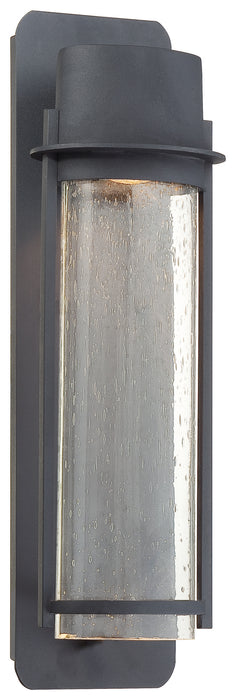 Artisan Lane 1-Light Outdoor Wall Mount in Coal & Clear Seeded Glass - Lamps Expo