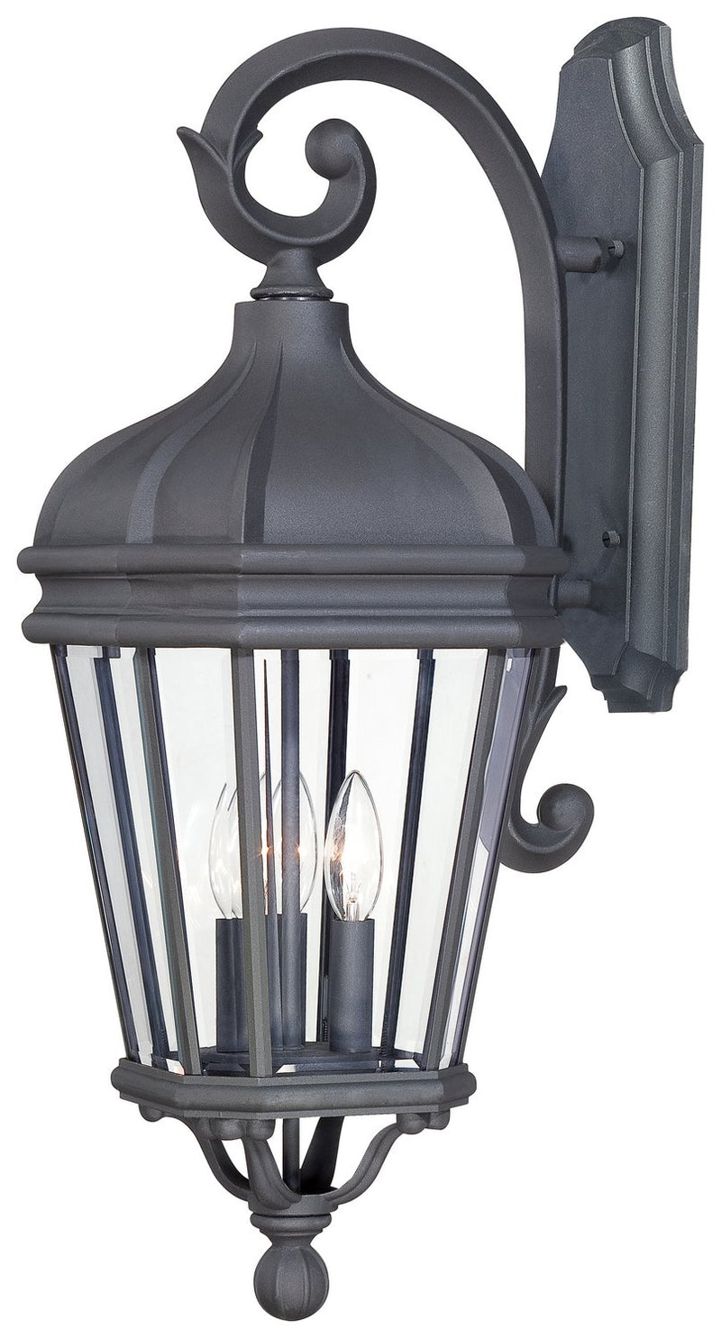 Harrison 3-Light Outdoor Wall Lantern in Sand Coal