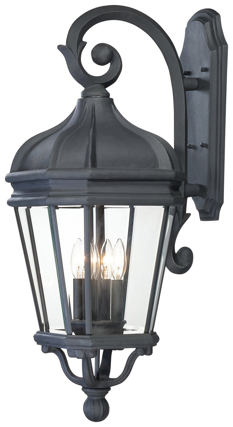 Harrison 4-Light Outdoor Wall Lantern in Sand Coal