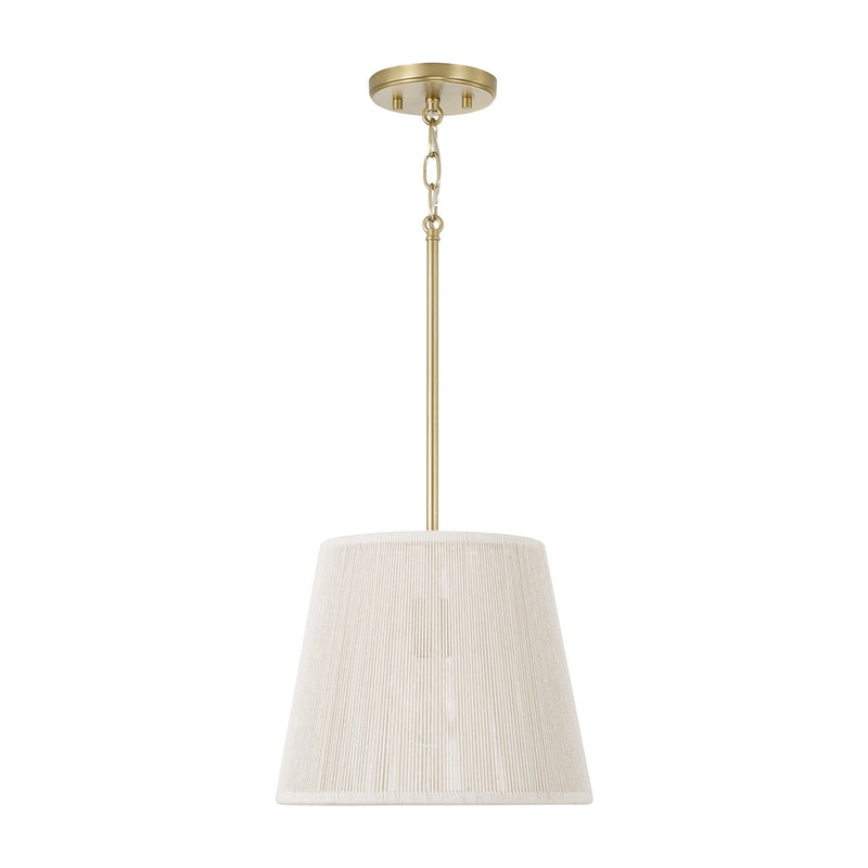 Tara 12" Tapered Pendant in Matte Brass
