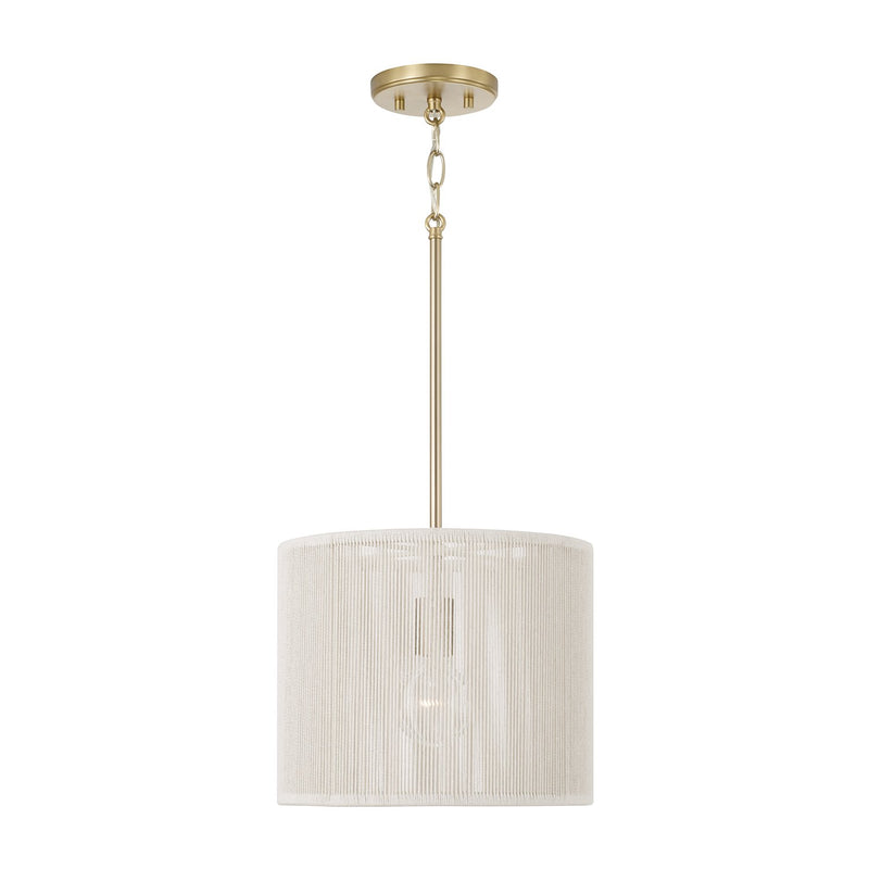 Tara 12" Drum Pendant in Matte Brass
