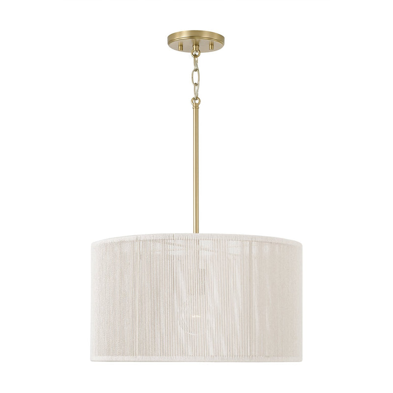 Tara 18" Drum Pendant in Matte Brass