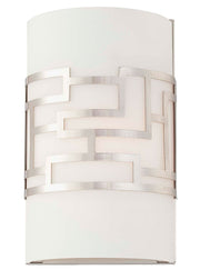 Alecia's Necklace 1-Light Wall Sconce in Brushed Nickel - Lamps Expo