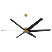 Spree 84" 6-Blade Wet Rated Ceiling Fan in Brushed Brass