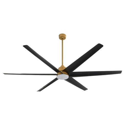 Spree 84" 6-Blade Wet Rated Ceiling Fan in Brushed Brass