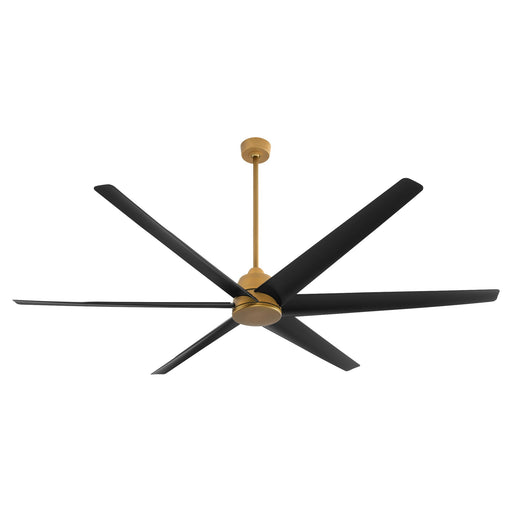 Spree 84" 6-Blade Wet Rated Ceiling Fan in Brushed Brass