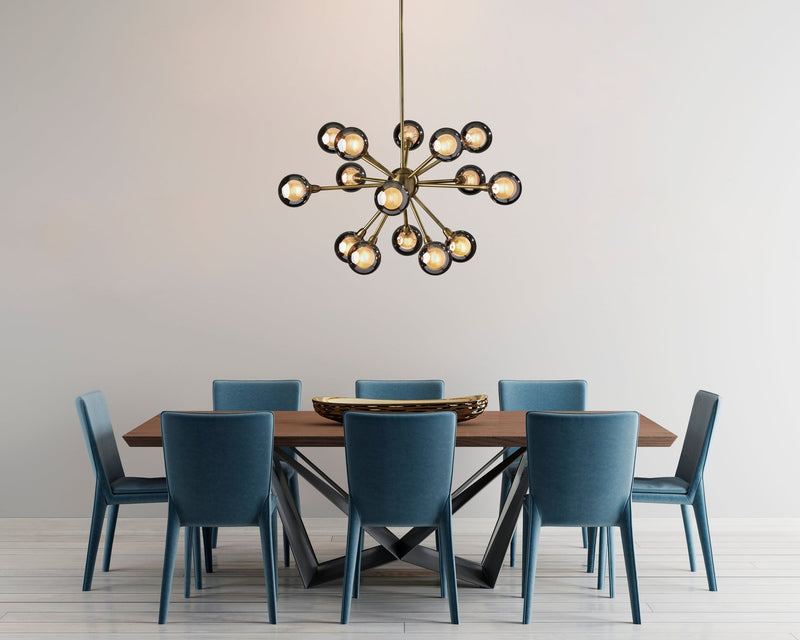 Starling 15-Light Chandelier in Antique Brass